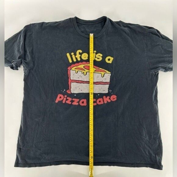 Hot Topic life is a pizza cake Black T-Shirt Size XXL - Picture 5 of 5
